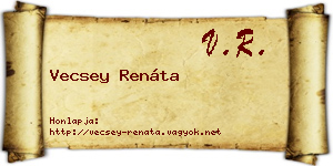 Vecsey Renáta névjegykártya
