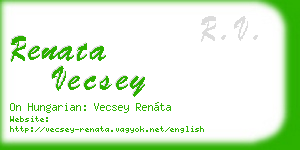 renata vecsey business card