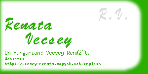 renata vecsey business card